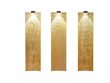 TILES KC 020a/b - Gold leaf wall lamp by KARPA