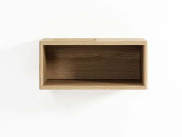 CIRCA17 - Rectangular wall-mounted wooden bedside table by KARPENTER
