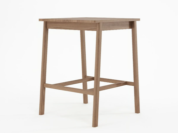 CIRCA17 - Square solid wood high table by KARPENTER
