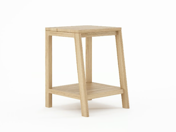 CIRCA17 - Square wooden bedside table by KARPENTER