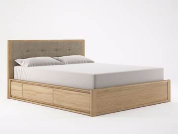 CIRCA17 - Wooden queen size bed by KARPENTER