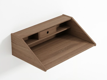 HANG - Wall mounted solid wood secretary desk by KARPENTER