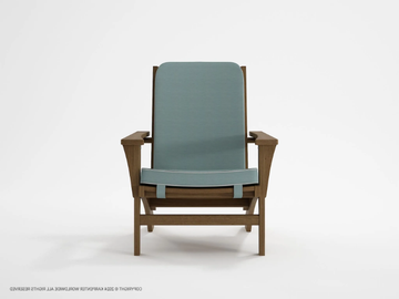 IDLE MOOSE - Teak easy chair with integrated cushion by KARPENTER
