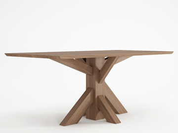 KI - Rectangular teak dining table by KARPENTER
