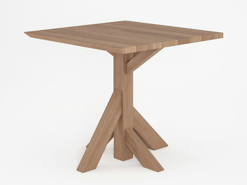 KI - Square oak table by KARPENTER
