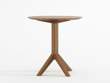 NOUVEAU BISTRO - Round solid wood table by KARPENTER