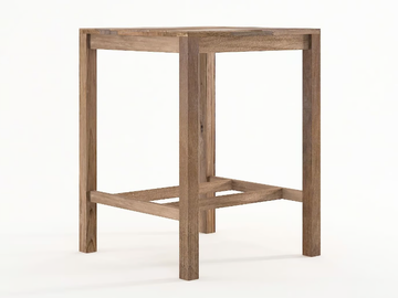 ORGANIK - Square reclaimed wood high table by KARPENTER