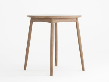 TWIST - Round solid wood dining table by KARPENTER
