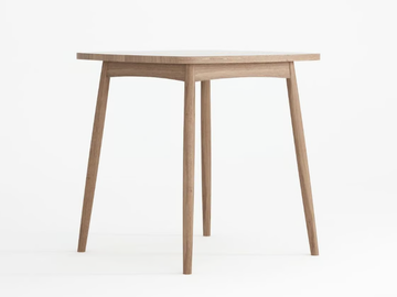 TWIST - Square solid wood dining table by KARPENTER