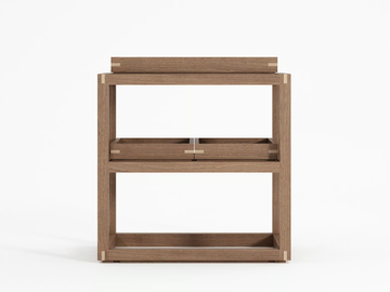 UP & DOWN HORIZONTAL I - Open wooden shelving unit by KARPENTER
