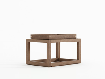 UP & DOWN I - Rectangular wooden coffee table with tray by KARPENTER