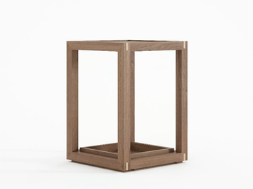 UP & DOWN - Square wooden coffee table with tray by KARPENTER