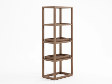 UP & DOWN VERTICAL III - Open wooden shelving unit by KARPENTER