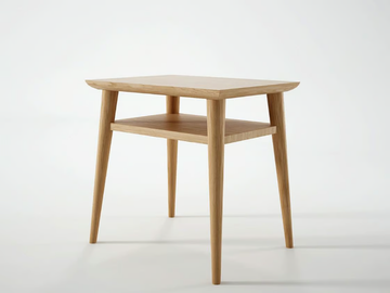VINTAGE - Rectangular wooden bedside table by KARPENTER