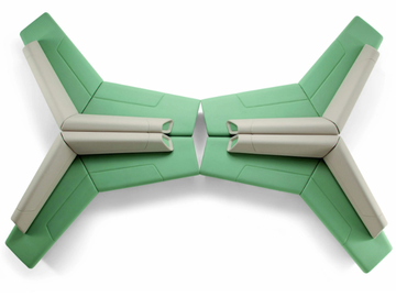 KALEIDO - Bench with back by Kastel