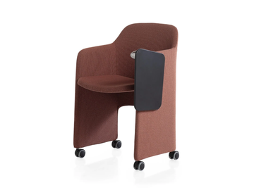 KEY MEET - Fabric training chair with writing tablet by Kastel
