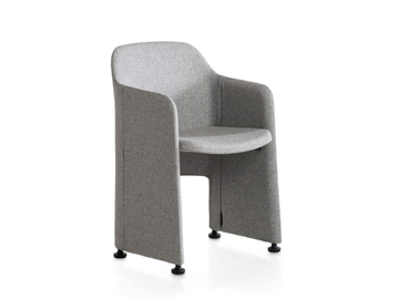KEY MEET - Folding fabric training chair with armrests by Kastel