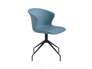 KICCA PLUS - Swivel trestle-based fabric chair by Kastel