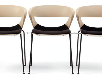 KICCA - Stackable chair with integrated cushion by Kastel