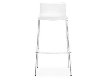 KIMBOX - High leather stool with back by Kastel