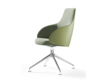 KONTEA WAITING - Swivel fabric armchair with armrests by Kastel