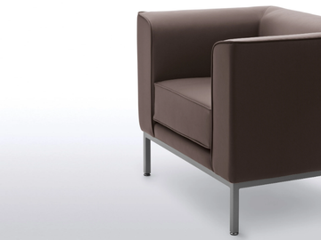 KORALL - Leather armchair with armrests by Kastel