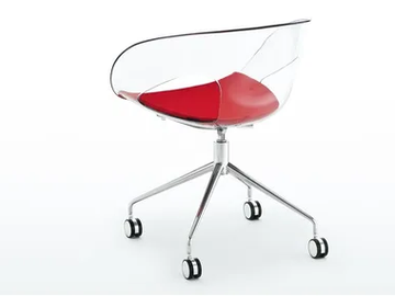 KRIZIA - Trestle-based office chair with castors by Kastel