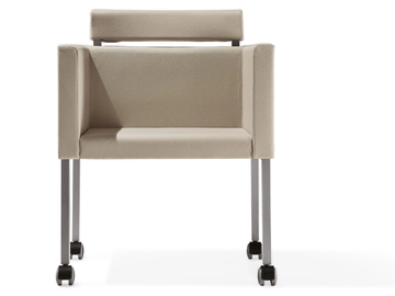 KUADRELLA - Fabric training chair with castors by Kastel