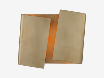 PELLE LEFT TWISTED SCONCE - LED metal wall lamp by Kelly Wearstler