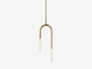 ROUSSEAU SMALL ASYMMETRIC PENDANT - LED metal pendant lamp by Kelly Wearstler