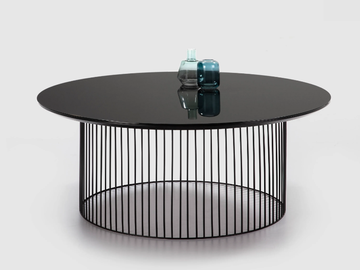 IDRA - Round steel and wood coffee table by Kendo Mobiliario