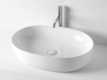 NOLITA 5343 - Countertop oval ceramic washbasin by Kerasan
