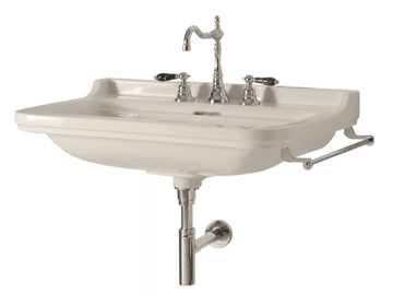 WALDORF 4140 - Rectangular wall-mounted ceramic handrinse basin by Kerasan