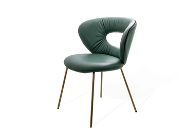 ALICE - Upholstered leather chair by KFF