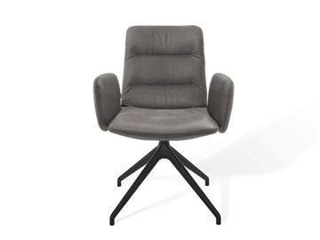 ARVA LIGHT - Swivel trestle-based chair with armrests by KFF