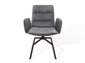ARVA LIGHT - Swivel upholstered chair with armrests by KFF