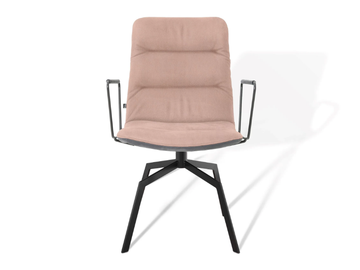 ARVA LIGHT - Swivel upholstered chair with armrests by KFF