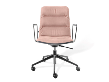 ARVA LIGHT - Swivel upholstered office chair with armrests by KFF