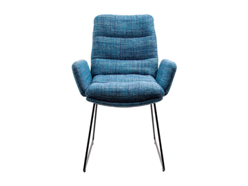 ARVA - Sled base upholstered chair with armrests by KFF