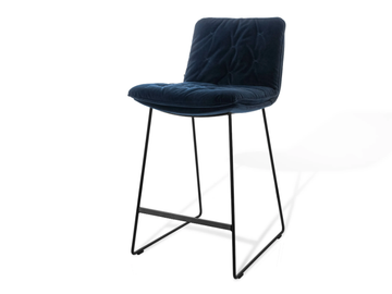 ARVA STITCH - Sled base fabric stool with footrest by KFF