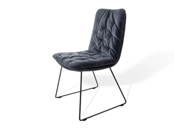 ARVA STITCH - Sled base upholstered chair by KFF