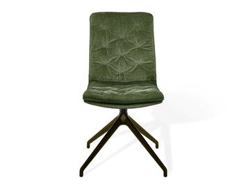 ARVA STITCH - Swivel upholstered trestle-based chair by KFF