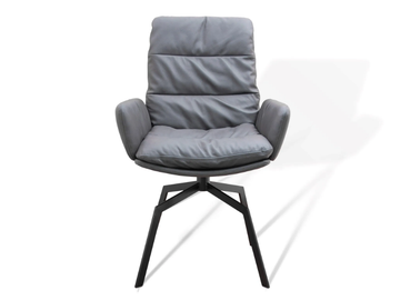 ARVA - Swivel trestle-based chair with armrests by KFF