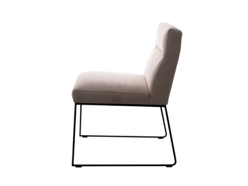 D-FINE - Side chair with tubular steel skid frame by KFF
