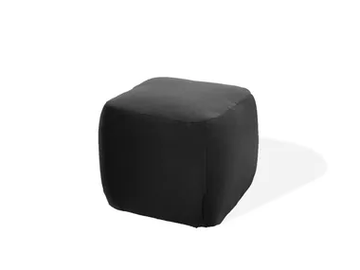 FAYE LOUNGE - Upholstered stool with intergrated coasters by KFF