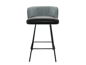 GAIA LINE - Counter stool with back and footrest by KFF