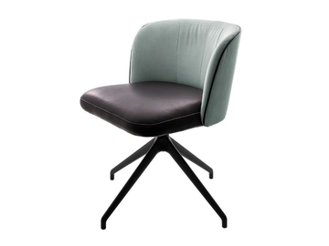 GAIA LINE - Swivel upholstered trestle-based chair by KFF