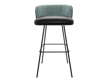 GAIA LINE - Upholstered barstool with footrest by KFF