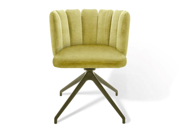 GAIA - Swivel trestle-based chair with armrests by KFF