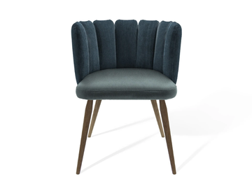 GAIA - Upholstered solid wood chair with armrests by KFF